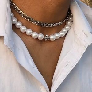 NWOT - Men’s pearl necklace